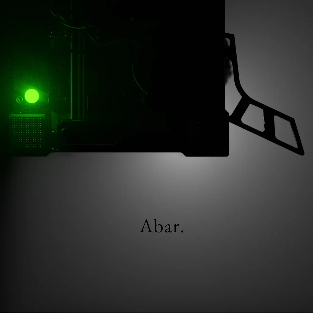 Abar key art: a silhouette with a green light